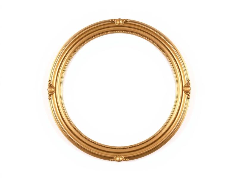 Miroir rond doré 80 cm