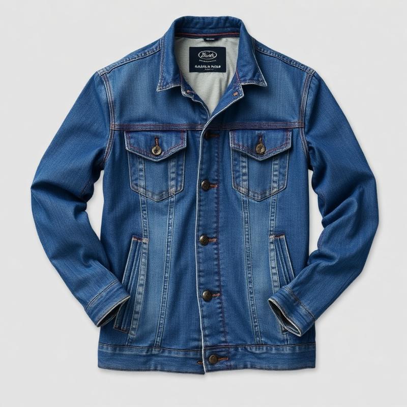 Veste en jean brut délavée